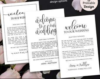 Wedding Welcome Bag Note • Wedding Welcome Letters • Wedding Welcome Bags • Wedding Weekend Bag • Welcome Letter Template