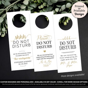 Wedding Do Not Disturb Door Hanger • Do Not Disturb Sign • Do Not Disturb Hotel Door Tags • Newlywed Do Not Disturb Tags •