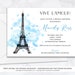 Paris Bridal Shower Invitation • French Theme Bridal Shower Invitation • Bon Voyage • Brunch Lunch Dinner • Invitations Template Download 