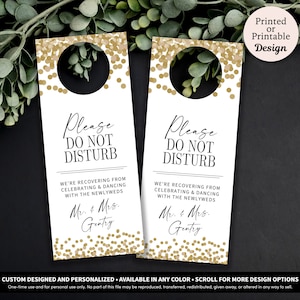 Confetti Do Not Disturb Door Hanger • Do Not Disturb Tags • Wedding Do Not Disturb Sign • Do Not Disturb Hotel Door Tags