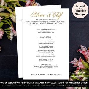 Wedding Timeline • Wedding Itinerary for Welcome Bags • Wedding Welcome Note • Wedding Weekend • Wedding Day • Wedding Welcome Bag