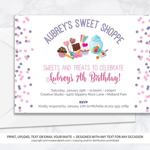 Candy Shoppe Invitation Candy Shop Invitation Baby Shower - Etsy