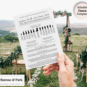 Funny Wedding Program Printable Template | Silhouette Wedding Program ...
