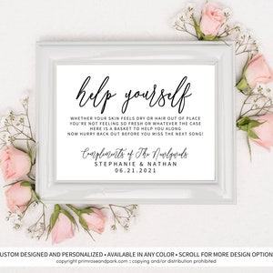 Bathroom Sign Printable • Bathroom Toiletries Sign • Wedding Bathroom Sign • Printable