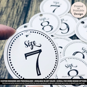 Flip Flop Size Tags for Wedding • Flip Flops Tags for Wedding Guests • Wedding Flip Flop Basket • Custom Size Tags
