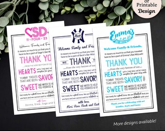 Mitzvah Letter • Hotel Welcome Bag • Bar Mitzvah Welcome Note • Bat Mitzvah Welcome Note •