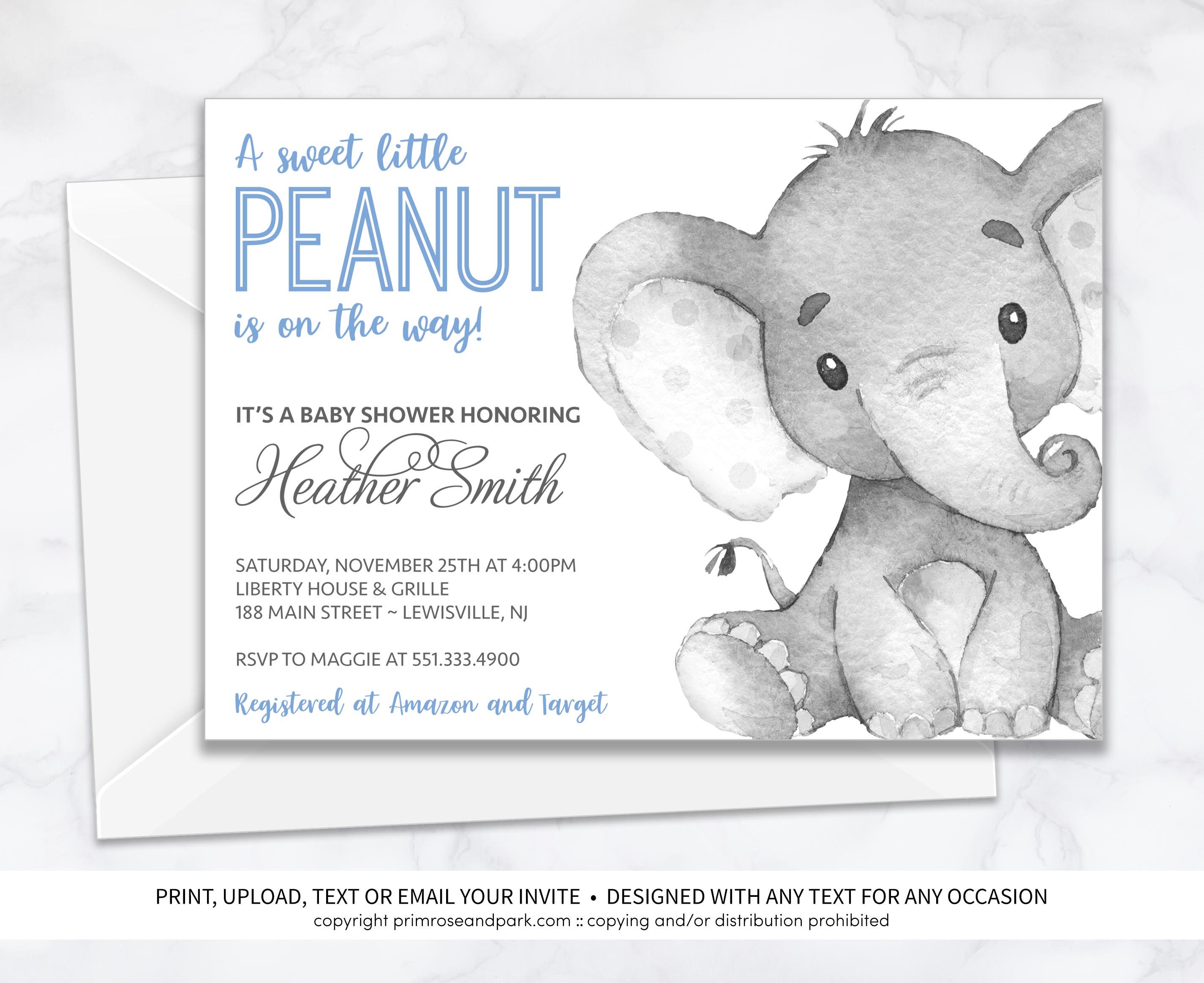 Little Peanut Baby Shower Invitations