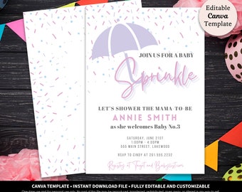 Baby Sprinkle Invitation Download | Baby Shower Sprinkles Printable Download Invite | Boy Baby Sprinkle | Girl Baby Sprinkle