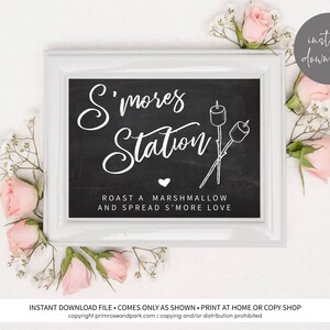 S&#39;mores Station Sign • S&#39;more Love Sign • Make Your Own S&#39;mores Sign • Wedding S&#39;mores • Printable Download