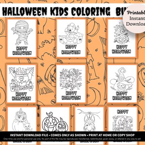 Halloween Kids Coloring Bundle Printable Download • Classroom Coloring BUndle for Teachers Digital Download