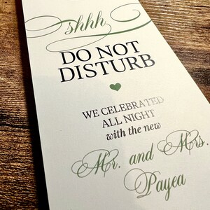 Modern Traditional Do Not Disturb Door Hanger Wedding Do Not Disturb Sign Do Not Disturb Hotel Door Tags Newlywed Do Not Disturb Tags image 5