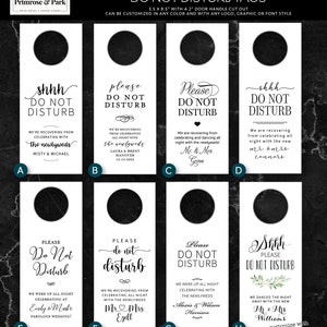 Do Not Disturb Door Hanger Wedding Do Not Disturb Sign with Welcome Note Do Not Disturb Hotel Door Tags Newlywed Do Not Disturb Tags image 3