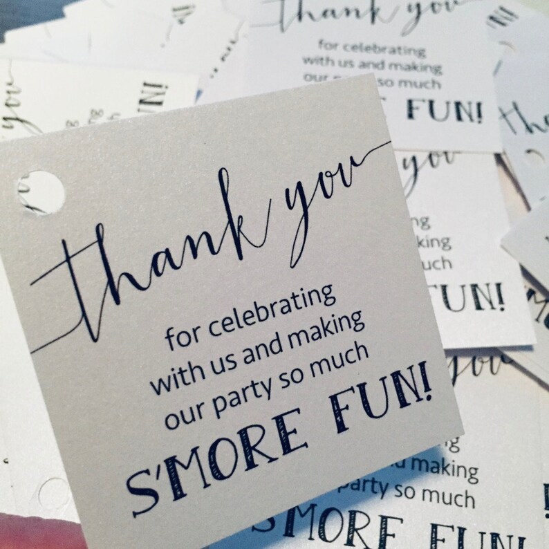 Printable S'more Love Favor Tags Sending S'more Love Etsy