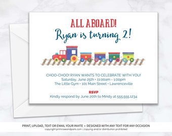 Train Baby Shower Invitation • Choo Choo Invitation • Train Birthday Invitation • Train Birthday • Invitation Download Template