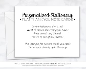 Personalized Thank You Cards • Personalized Stationery • Note Cards • Baby Shower • Birthday • Baptism • Printable Cards • Cards Set