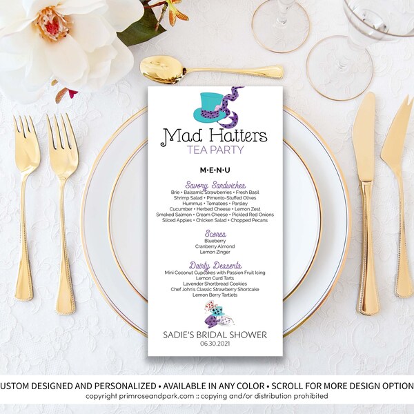 Printable Mad Hatter Etsy