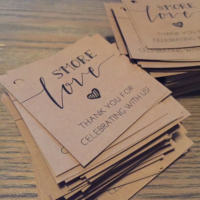 Printable S'more Love Favor Tags Sending S'more Love Etsy