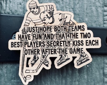 Vintage Hockey Art Magnet: Funny Quote, Locker Decor