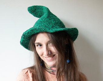 Elf Hemp croshet hat - Forest Feiry Summer hippie hat, witch