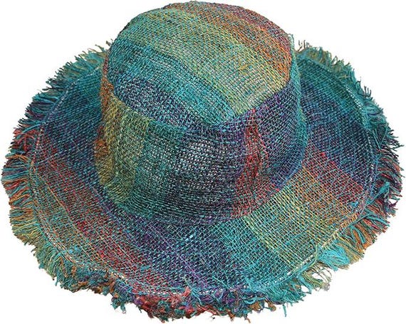 XL/ XXL Hemp Wide Brim Sun Hat, Boho Summer Beach Festival  display picture 1