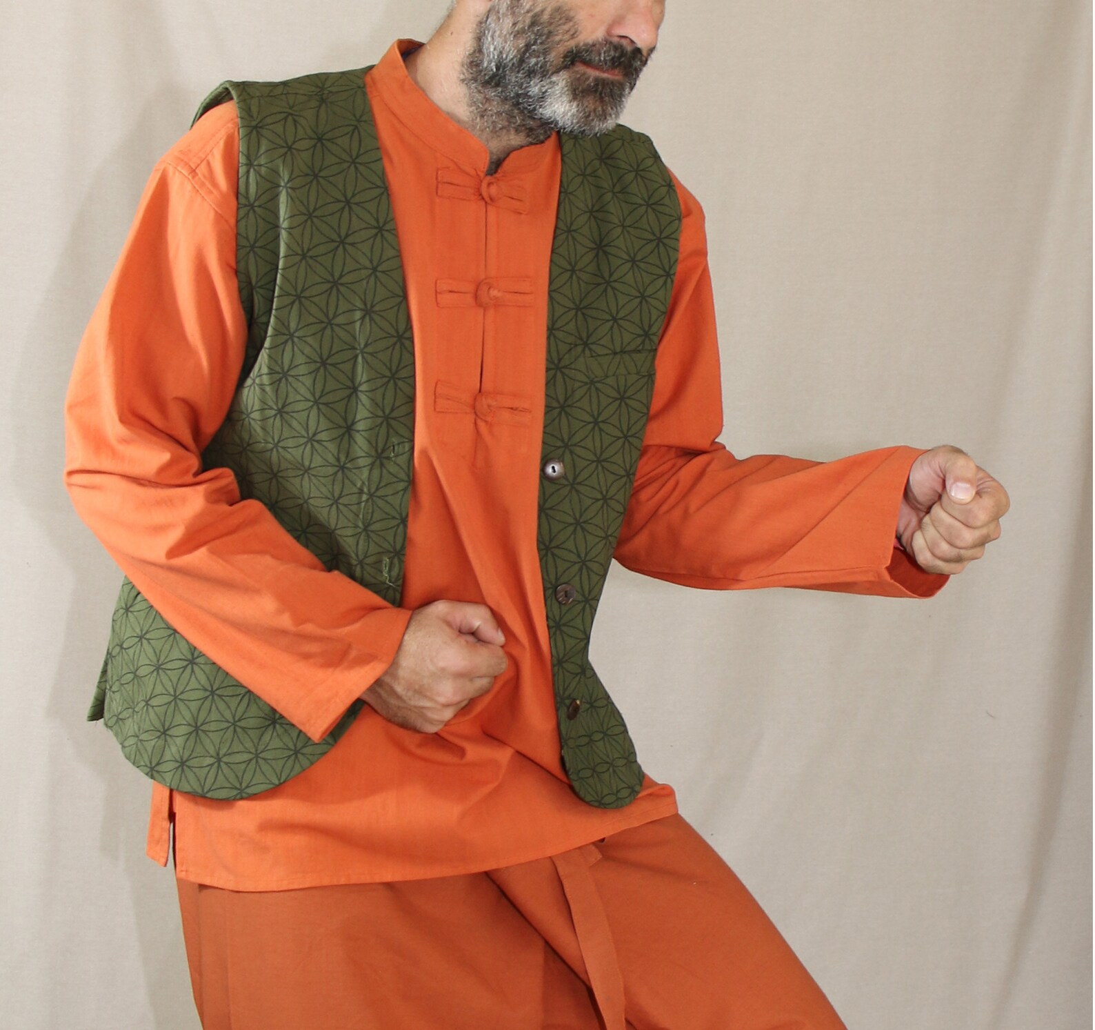 Mens Festival Vest Cotton Nomad Vest With tree of Etsy