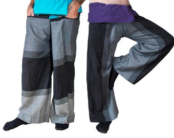 Thai Fisherman  2 color Yoga Pants for men and women  - Thai wrap pants