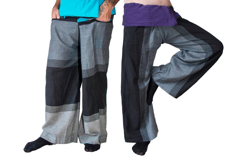 Thai Fisherman 2 color Yoga Pants for men and women Thai wrap pants image 1