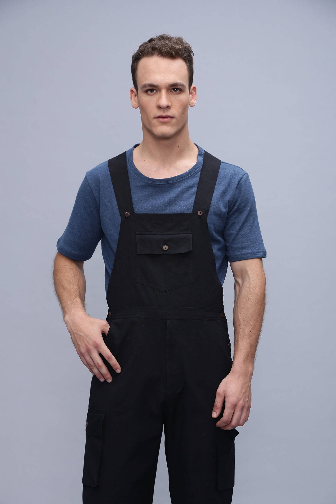 Men's Black overall Cotton Men's Jumpsuit Romper Etsy