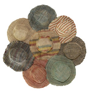 Hemp Sun Hat L/XXL  Boho wide brim for men & women  big size huge, Straw summer Farmers hat