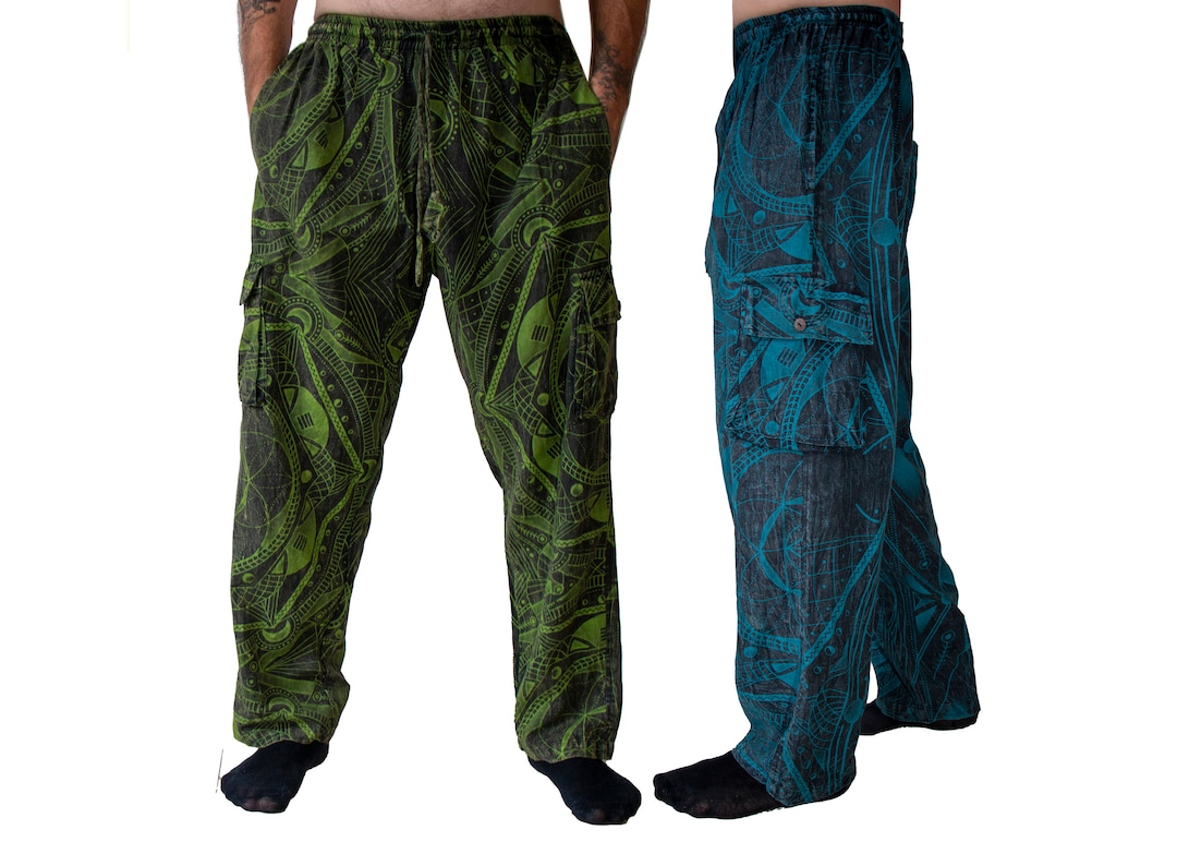 Mens Cargo Pants Cotton Multi Pockets Trousers Cotton - Etsy