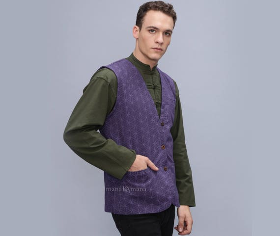 men's cotton vest with pockets