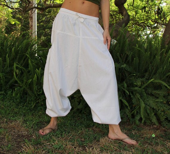 Harem broek met zakken, Aladdin Broek, Harem Broek, Yoga Broek olijf, wit, zwart Harem broek met zakken, Aladdin Broek, Harem Broek, Yoga Broek olijf, wit, zwart