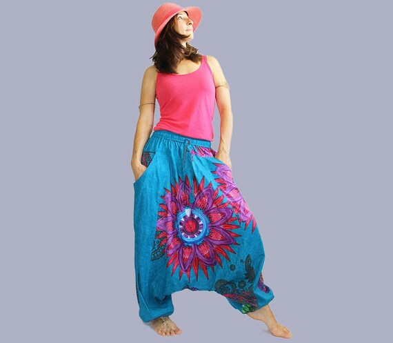 Boho harem broek vrouwen vrouwen Aladdin broeken Afghani broek Alibaba broek 100% katoen Plumhose aus feiner Baumwolle Boho harem broek vrouwen vrouwen Aladdin broeken Afghani broek Alibaba broek 100% katoen Plumhose aus feiner Baumwolle