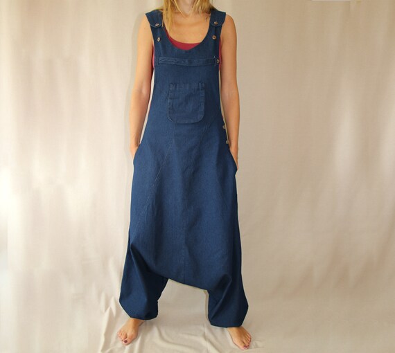 denim harem jumpsuit