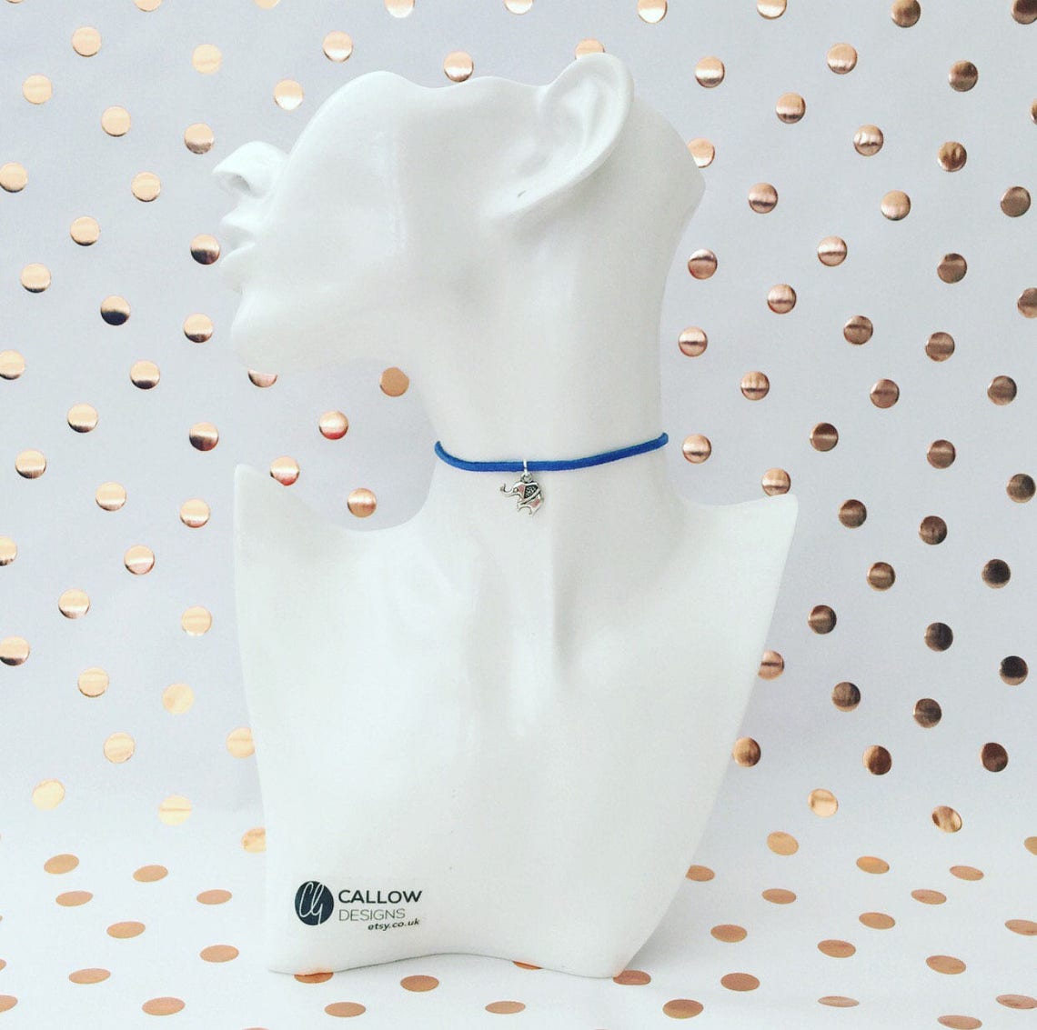 Elephant Memories Meaning Quote Charm Bracelet Blue Friendship Etsy