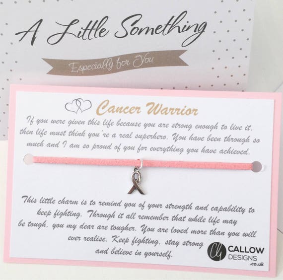 Cancer Warrior Greetings Card Charm Bracelet Meaning Quote Etsy