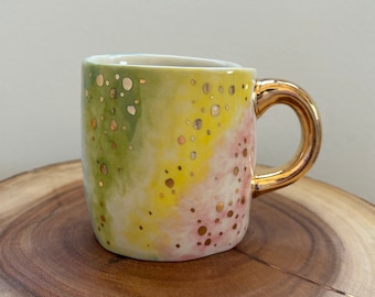 Gold Speckled Rainbow Coffee Mug