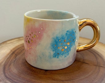 Gold Speckled Rainbow Coffee Mug