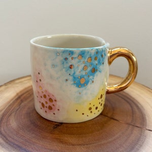 Gold Speckled Rainbow Coffee Mug image 1