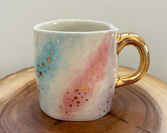 Gold Speckled Rainbow Coffee Mug