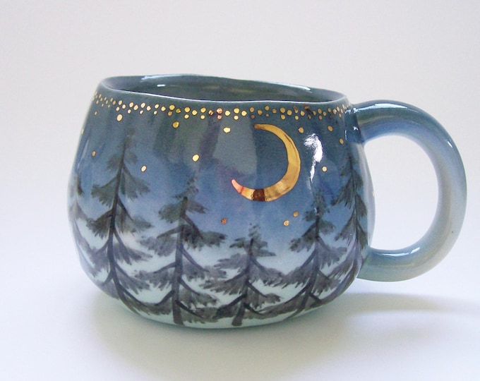Forest Moon Mug in Blue