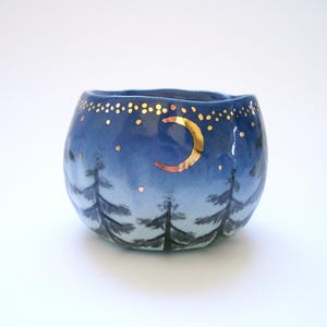 Forest Moon Cup in Blue- holds 8 ounces