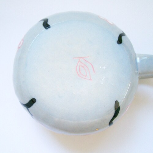 16 oz Japanese shops Cherry Blossoms Moon Mug in Light Blue