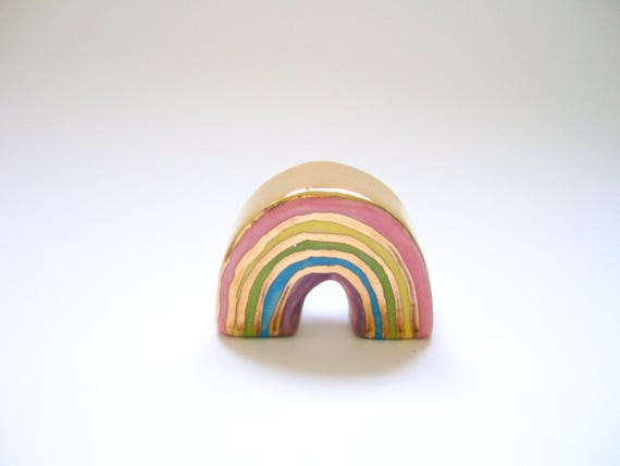Mini Gold Rainbow Sculpture