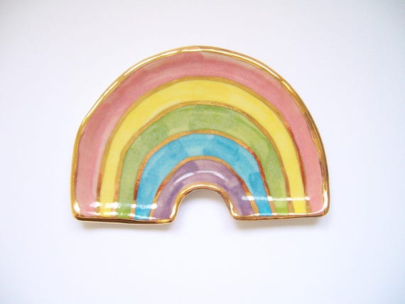 Gold Rainbow Trinket Dish