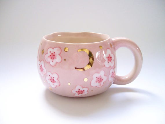 Cherry Blossoms Moon Mug