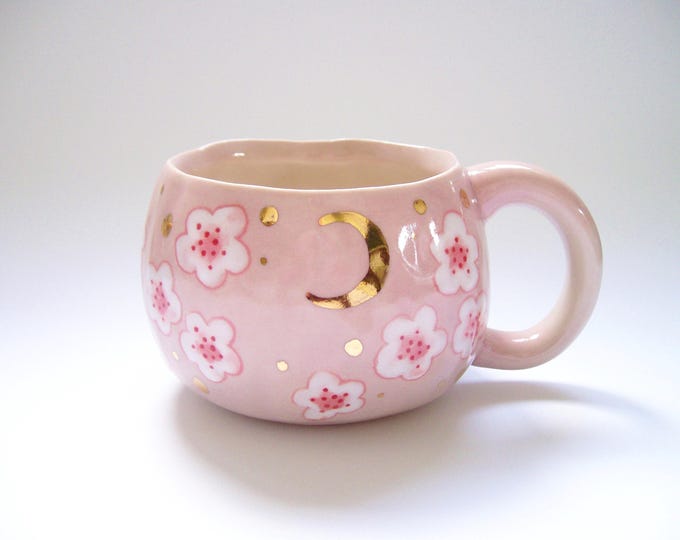 Cherry Blossoms Moon Mug