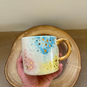 Gold Speckled Rainbow Coffee Mug image 3