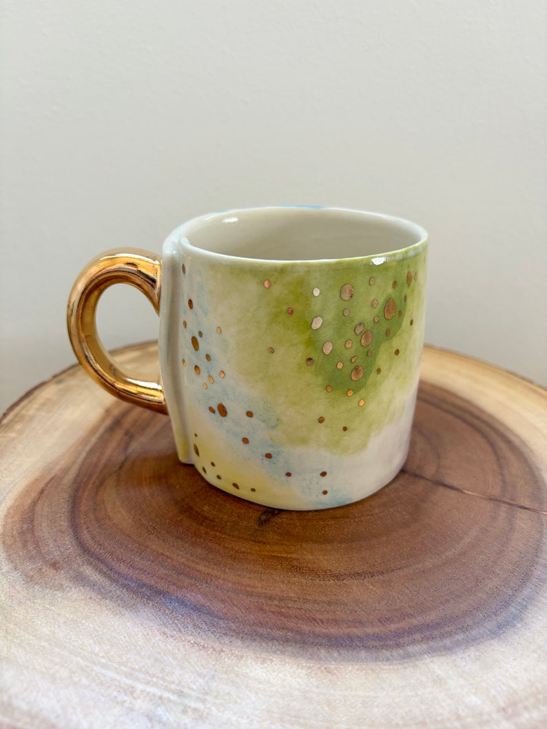 Gold Speckled Rainbow Coffee Mug image 2