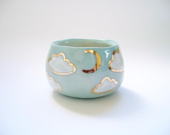 Cloudy Gold Moon Yunomi Cup